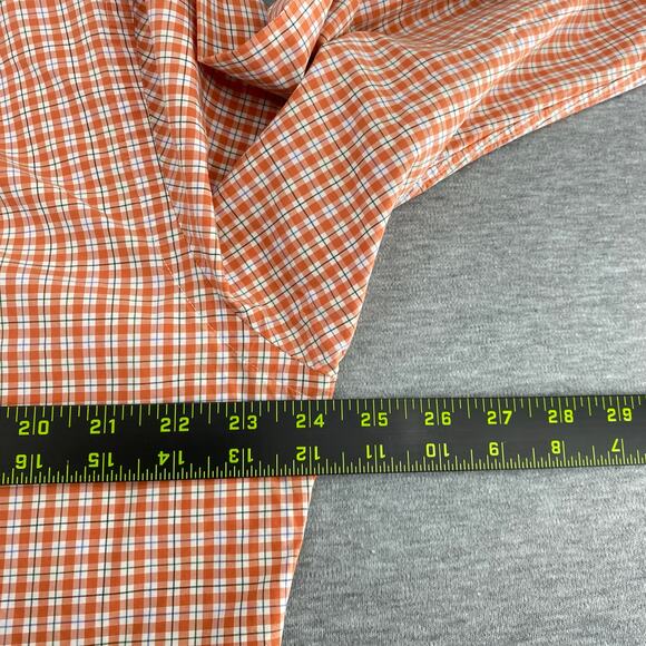 Ralph Lauren Men's Size Large Button Front Shirt Long Sleeve Orange Plaid - Picture 7 of 7